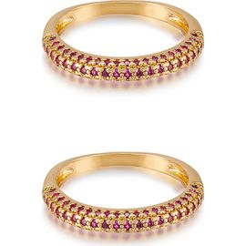 Ettika Ettika Simple Sparkle Set of 2 Rings