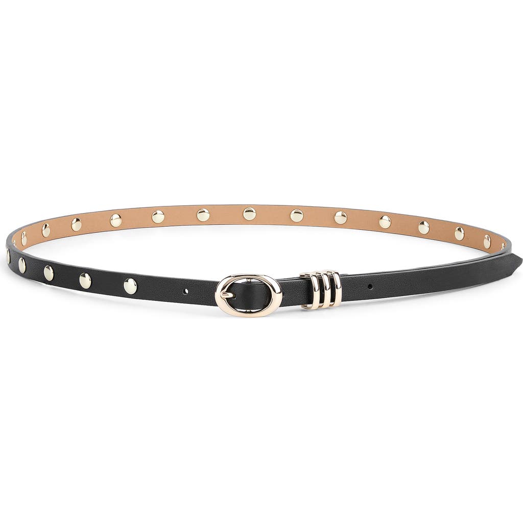 Ettika Ettika Skinny Studded Leather Belt