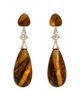 Ettika Ettika Solstice Cubic Zirconia & Tiger's Eye Drop Earrings - 1