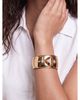 Ettika Ettika Solstice Cubic Zirconia & Tiger's Eye Thick Cuff Bracelet - 2