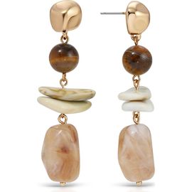 Ettika Ettika Solstice Stone 18k Gold Plated Drop Earrings