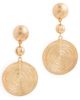 Ettika Ettika Swirl Pendant Dangle Earrings Gold One - 1