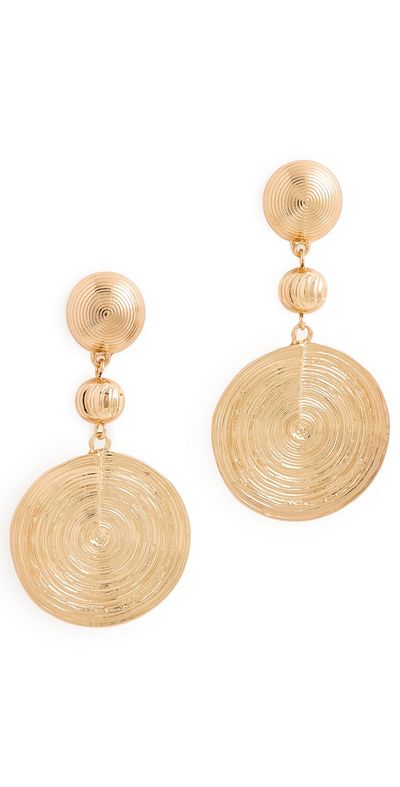 Ettika Ettika Swirl Pendant Dangle Earrings Gold One