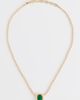 Ettika Ettika Teardrop Bezel Ball Chain Necklace Green One - 2