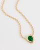 Ettika Ettika Teardrop Bezel Ball Chain Necklace Green One - 4