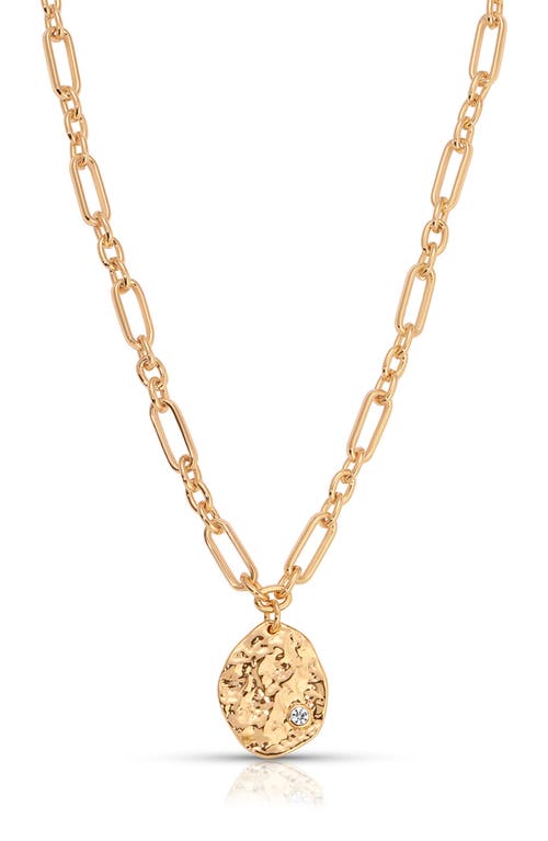 Ettika Ettika Textured Pendant Necklace
