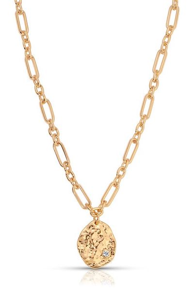 Ettika Ettika Textured Pendant Necklace