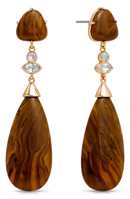 Ettika Ettika Tiger's Eye Solstice Drop Earrings