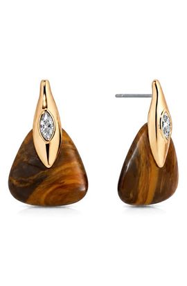 Ettika Ettika Tiger's Eye Solstice Stud Earrings