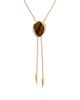 Ettika Ettika Tiger's Eye Statement Bolo Lariat Necklace, 31 - 1