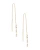 Ettika Ettika Triple Baguette Chain Threader Earrings - 1