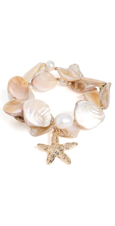 Ettika Ettika True Shell Bracelet Set Gold One