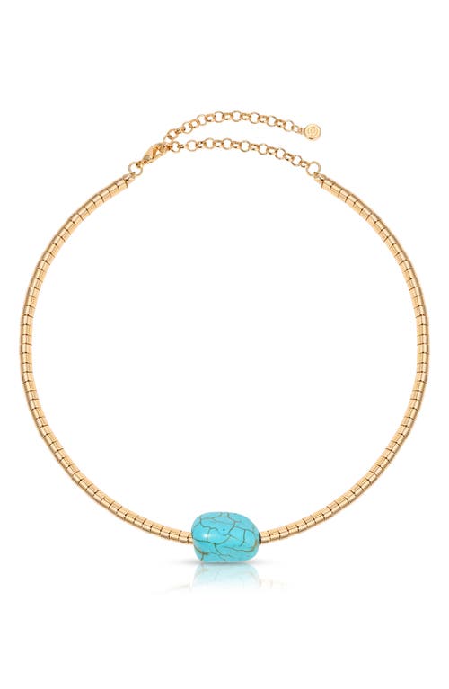Ettika Ettika Turquoise Pendant Bead Necklace 