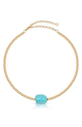 Ettika Ettika Turquoise Pendant Bead Necklace 