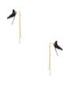 Ettika Ettika Velvet Bow Crystal Chain Earrings - 2