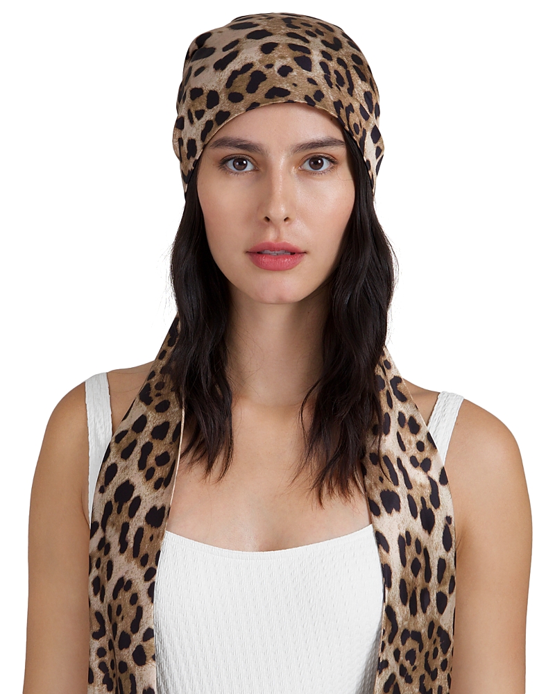 Eugenia Kim Eugenia Kim Gigi Leopard Print Satin Headscarf