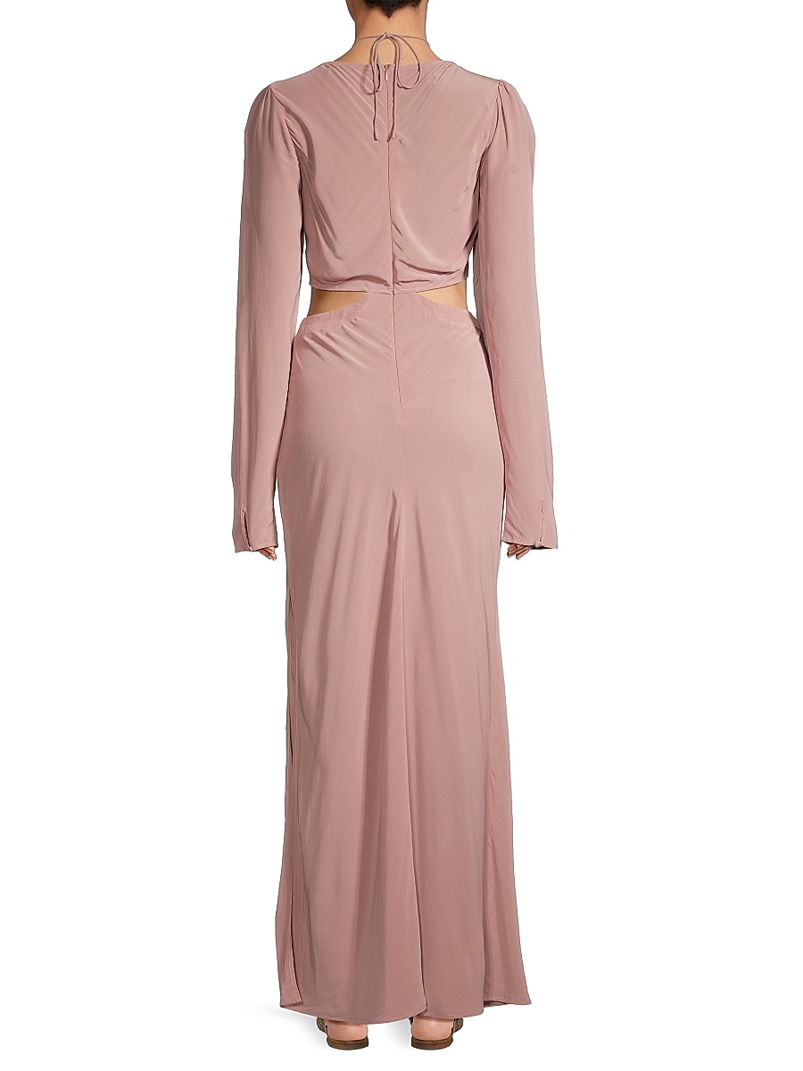Evarae - Women's Summer Reverie Chloe Crpe De Chine Cut-Out Maxi Dress
