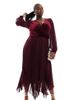 Ever New Curve Ever New Curve velvet twist bodice pleated midaxi dress in oxblood-Red - 1