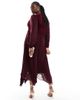 Ever New Curve Ever New Curve velvet twist bodice pleated midaxi dress in oxblood-Red - 2
