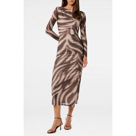 Ever New Ever New Alannah Floral Long Sleeve Mesh Midi Dress