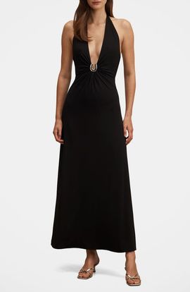 Ever New Ever New Behati Jersey Midi Halter Dress