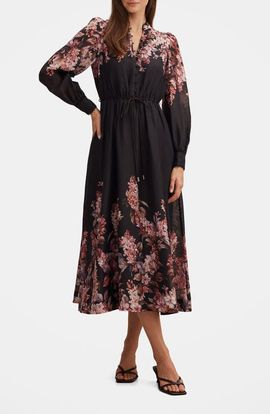 Ever New Ever New Courtney Floral Long Sleeve Midi Dress