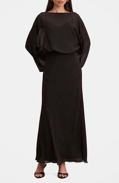 Ever New Ever New Helena Draped Long Sleeve Maxi Dress