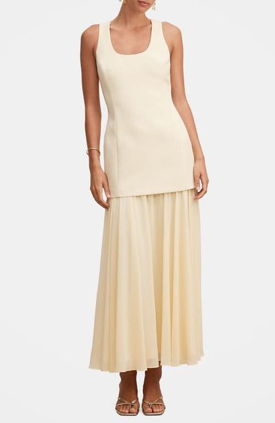Ever New Ever New Melva Sleeveless Mixed Media Maxi Dress