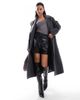 Ever New Ever New oversized wrap coat in charcoal gray heather - 1