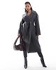Ever New Ever New oversized wrap coat in charcoal gray heather - 2
