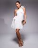 Ever New Ever New Petite bow detail asymmetric mini dress in porcelain-White - 2
