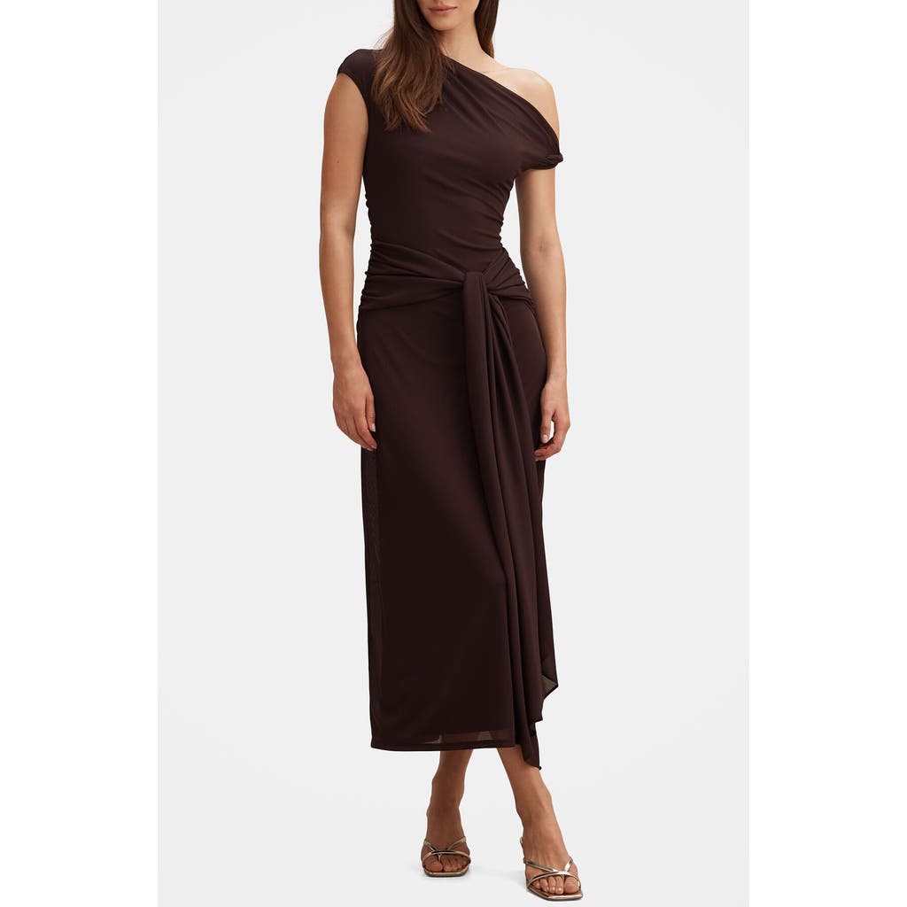 Ever New Ever New Piper Draped One-Shoulder Midi Dress