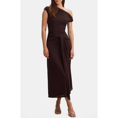 Ever New Ever New Piper Draped One-Shoulder Midi Dress
