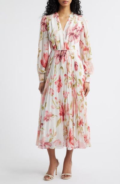 Ever New Ever New Saskia Long Sleeve Faux Wrap Dress