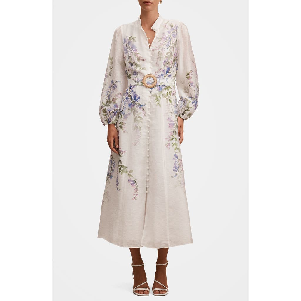Ever New Ever New Sheridan Placement Print Long Sleeve Maxi Dress
