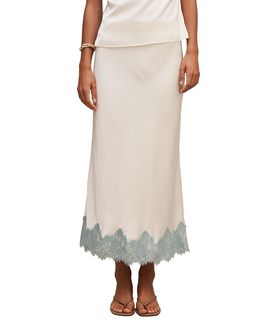 Ever New Ever New Women's Adele Lace Trim Midi Skirt