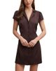 Ever New Ever New Women's Blair Satin Collared Mini Dress - 1