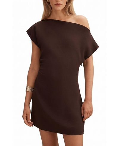 Ever New Ever New Women's Danielle Asymmetrical Neck Mini Dress