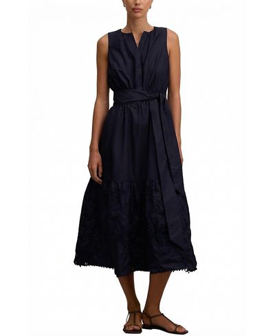 Ever New Ever New Women's Evie Sleeveless Embroidered Tie Midi Dress