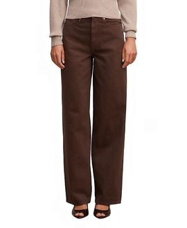 Ever New Ever New Women's Gia High Rise Wide Leg Jeans in Chocolate
