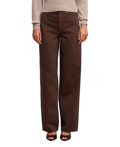 Ever New Ever New Women's Gia High Rise Wide Leg Jeans in Chocolate