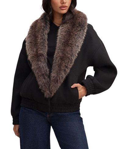 Ever New Ever New Women's Megan Faux Fur Collar Jacket