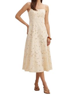 Ever New Ever New Women's Millie Embroidered Midi Dress