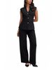 Ever New Ever New Women's Rosalie Waistcoat Short Utility V-Neck Gold-tone Button Front Jacket - 2