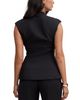 Ever New Ever New Women's Rosalie Waistcoat Short Utility V-Neck Gold-tone Button Front Jacket - 3