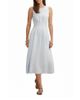Ever New Ever New Women's Rosie Linen Sleeveless Tuck Midi Dress - 1