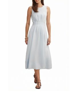 princess polly baby blue dress Reformation Beechwood Floral Short Sleeve Midi Dress in Tuli Blue Size 0 main image 0