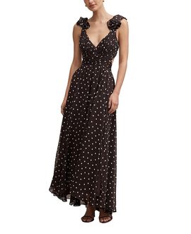 Ever New Ever New Women's Selena Ruffle Shoulder Maxi Dress