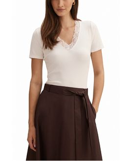 Ever New Ever New Women's Sienna Lace Trim Tee