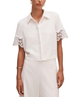 Ever New Ever New Women's Skye Lace Trim Shirt
